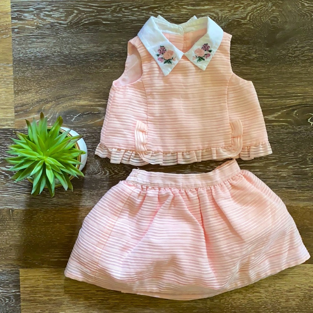 Janie and Jack 2 piece baby girl set 3-6 months